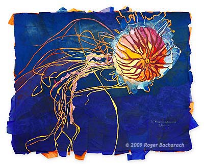 Japanese Sea Nettle/Jellyfish by Roger Bacharach