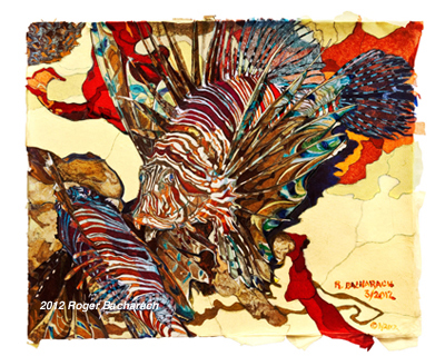 Lion Fish  by Roger Bacharach 2012