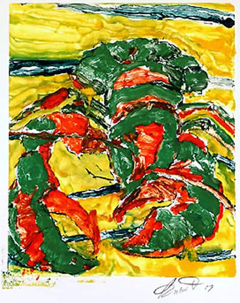 Maine Lobster by Roger Bacharach c 2007. Monotype $350