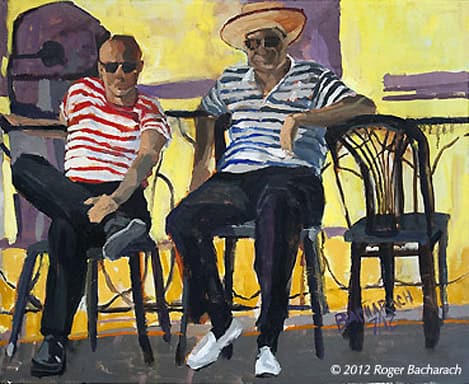 The Gondoliers by Roger Bacharach c 2012. Oil Painting $2500.